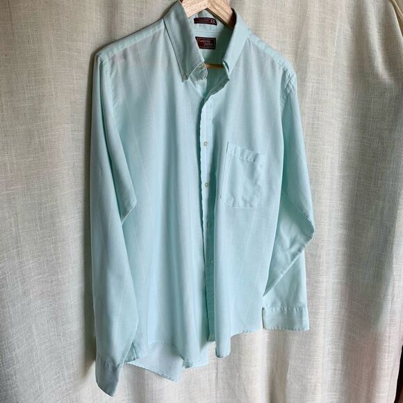 Cambridge Classics by Mervyn’s Mint Green Button-Up Shirt - Made in USA - Size L - Picture 10 of 16